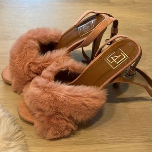 High heals pink fur